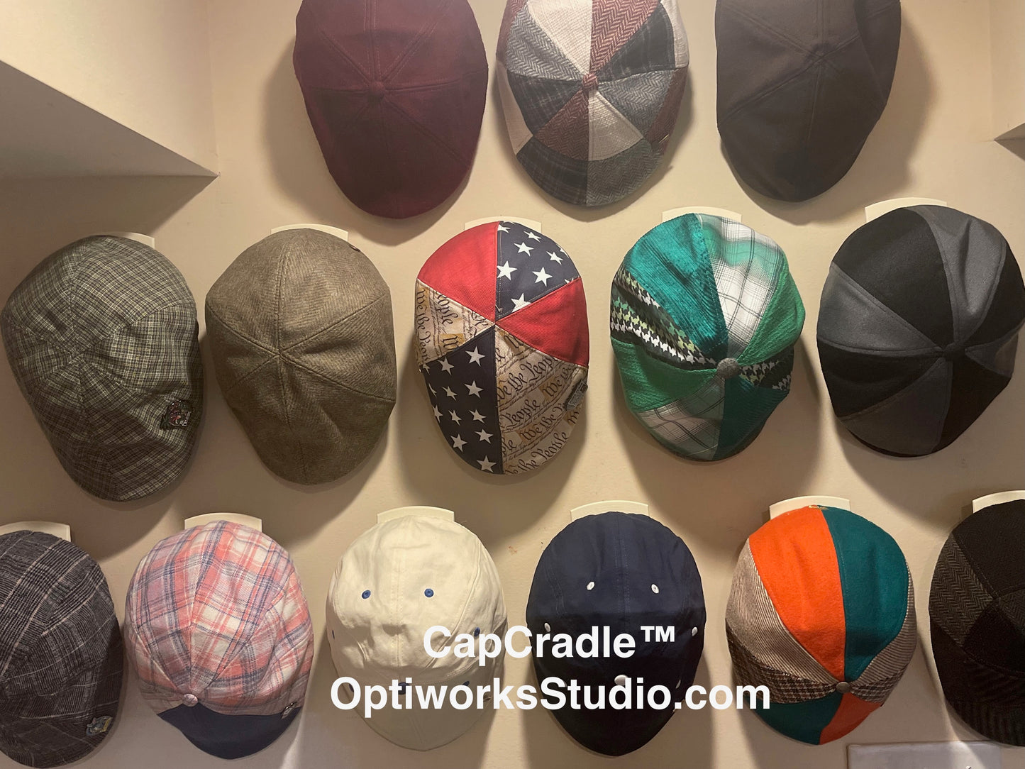 CapCradle™ Wall Display Hanger for Flat Caps & Newsboy Caps